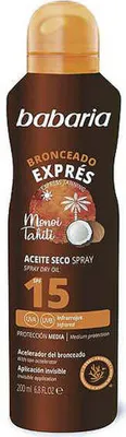 Obrázok produktu pre Babaria Monoi Tahiti Suchý olej Spf15 Sprej 200ml