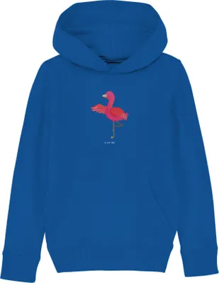 Produktbild von Mr. & Mrs. Panda Kinderpullover Flamingo Yoga 7-8 Jahre (122/128) - Royal Blue - Geschenk, Kapuzenpullover, Baum, Urlaub, Yogi, Sweatshirt, Rosa, Sweater, Kapuzenpulli