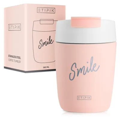 Thermobecher Edelstahl doppelwandig isoliert 360 ml lila