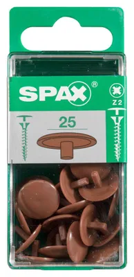 Produktbild von Spax Abdeckkappen rehbraun zum stecken - 25 Stk.