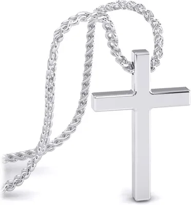 Image de SERASAR | Collier homme en acier inoxydable [Lord] avec argent Stainless Steel | Couleur : Argent | Longueur : 50cm
