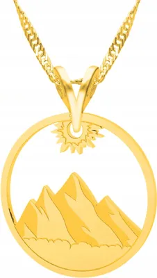 Produktbild von 925 Silber Halskette mit Tatramotiven, vergoldet