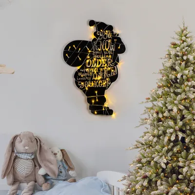 Produktbild von Wallity, XMASBLACK - 009, Wandskulptur, Schwarz, 100 % METALL, 40 x 69 cm