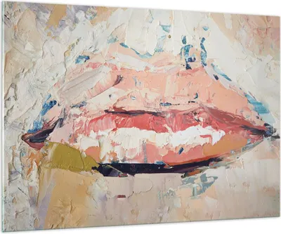 Produktbild von Bilder auf glas - Einteilig - Mund pastos Stück - 100x70cm - Glasbilder - Wandbilder - Bilder - zum Aufhängen bereit - Wanddekoration aus Glas - Glas Bilder - Wandbild auf Glas - GAA100x70-4422