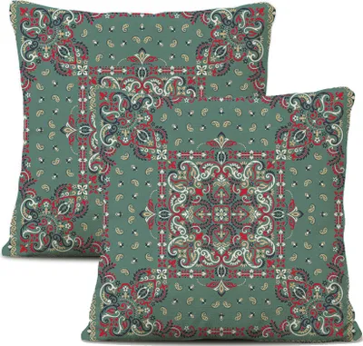 Obrázok produktu pre 2-balenie obliečok na vankúše Plyšové vlákno 45 cm X 45 cm, Dekoračný poťah na vankúš, Mandala, Bohémsky, Boho dekor, Hippie, Retro etno vankúš na gauč, spálňu, obývaciu izbu, farmu