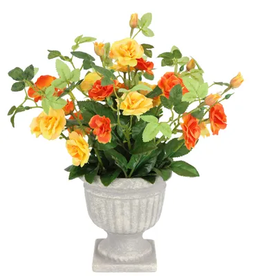 Productafbeelding van Rozen in vaas - Kunstbloemen, bloemen voor graven, kunstbloemen, bloemenboeket, decoratie