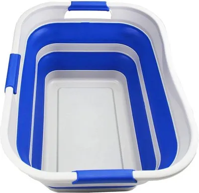Immagine prodotto di Ibenzoa® Cesto per biancheria pieghevole – salvaspazio e pieghevole, 30 L (24 L di capacità), 51 x 38,7 x 25,5 cm, dimensioni da chiuso: 7,5 cm, privo di sostanze nocive, con maniglie per il trasporto
