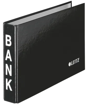 Produktbild von Bankordner 233x144x35mm schwarz Packung mit 6 Stück