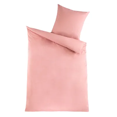 Produktbild von Optidream Chambray Bettwäsche 135 x 200 cm Bettbezug 135 cm x 200 cm Kopfkissenbezug 80 x 80 cm rosa rosa