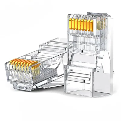 Produktbild von RJ45 8P8C Cat 6 transparente Steckerspitze SET 100 Stück