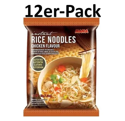 Produktbild von 12er-Pack MAMA Instant Reisnudeln Huhn 55g