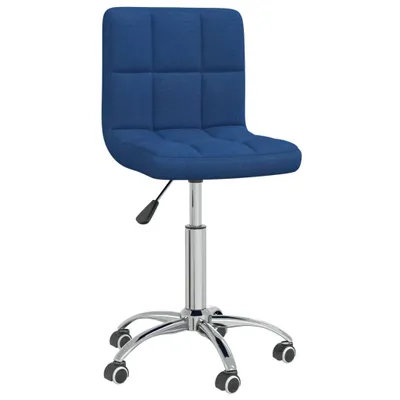 Image de vidaXL Chaise de bureau Pivotante Bleu Tissu