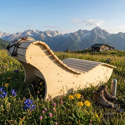 Produktbild von Relaxliege "Heiner" Gartenliege 90cm Fichte