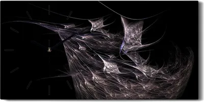 Produktbild von Wandbild Leinwand Bilder Wanduhr 60x30 digitales fraktales Kunst - schwarze Hände