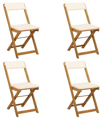 Produktbild von vidaXL Außen Bistro-Stühle 4 pcs Cremeweiß 40 x 53 x 80 cm