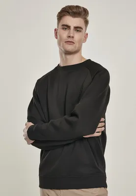 Image de Urban Classics Raglan Zip Pocket Crew noir - S
