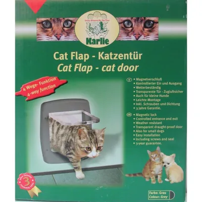 Produktbild von Katzentür, Katzenklappe, Cat Flap, 4 Wege , Karlie ,GRAU, 246x212x28mm