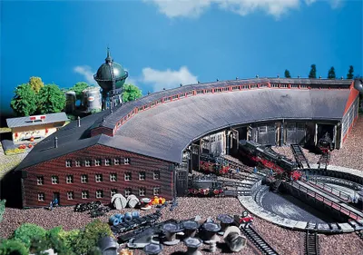 Produktbild von Faller 222118 - 1/160 / N Ringlokschuppen, 2-Ständig - Neu
