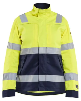 Produktbild von Blakläder Damen Multinorm Jacke 4091, Farbe:High Vis Gelb/Marineblau, Größe:S