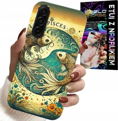 Produktbild von Hülle für Samsung Galaxy A17 5G – Sternzeichen Fisch, Astronomie-Motiv + Schutzfolie