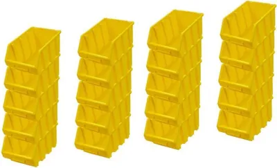 Produktbild von SuperSparSet 20x Sichtlagerbox 3 | HxBxT 12,6x17x24cm | Polypropylen | Gelb