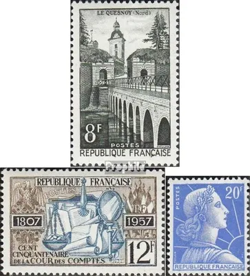 Produktbild von Briefmarken Frankreich 1957 Mi 1134,1135,1143 (kompl.Ausg.) postfrisch Landschaft