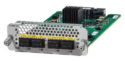 Zdjęcie produktu dla Cisco C-NIM-4X=, 10 Gigabit Ethernet, Gigabit Ethernet, SFP, SFP+, Catalyst 8300 Series, -5 - 55 °C, -40 - 70 °C, 5 - 85%