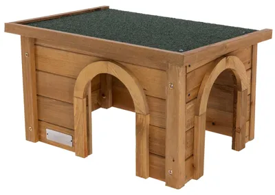 Productafbeelding van Knaagdierhuis - Knaaghuisje hout - 45 x 32 x 27 cm - Gelazuurd