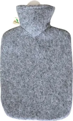 Produktbild von Wärmflasche 1,8L mit Strickbezug, Bettflasche, Wärmekissen, grau