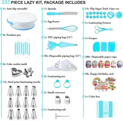 Produktbild von Tortendekorations-Set für Anfänger, 255 Teile