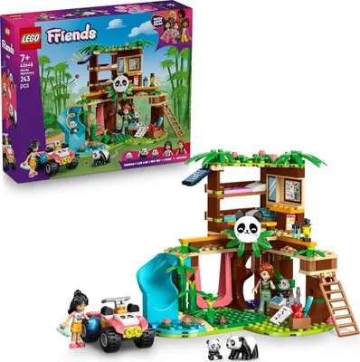 Produktbild von LEGO Friends Panda-Pflegestation - Kinder Spielzeug mit 2 Figuren - 3 Pandas, Baumhaus und Quad für Rollenspiele - Konstruktionsspielzeug - Geschenk für Mädchen und Jungen ab 7 Jahren - 42648