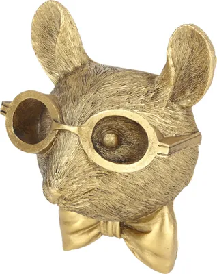 Produktbild von Home Decor Waterproof Bronzed Resin Animal Hanging Sculpture Sonnenschutz Tierkopf Wand hängende Ornamente
