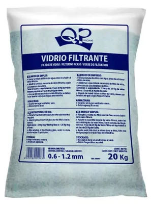 Produktbild von Productos Qp Filterglas 15kg 0.6-1.2mm Durchsichtig Durchsichtig One Size