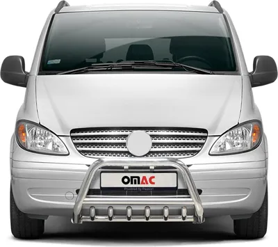Image de Pare-Buffle Avant Pour Mercedes Vito W639 2003-2010 Acier Argent