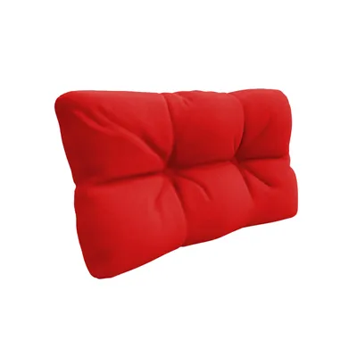 Image de POKAR Coussin pour palette avec belle surpiqûre Coussin pour canapé-palette, Taille:Coussin latéral 60 x 40, Couleur:Rouge - Imperméable