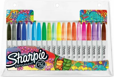 Obrázek produktu pro Sharpie Fine - 20 ks - Vícebarevné - Jemný hrot - Šedé - Vícebarevné - Kulaté - Jemné