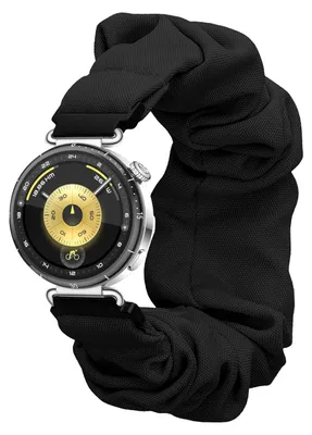 Produktbild von kwmobile Ersatz Armband kompatibel mit Huawei Watch GT6 41mm / GT5 41mm / Watch GT4 41mm Band - Smartwatch Scrunchie Strap Schwarz - Kompatibel mit