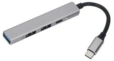 Zdjęcie produktu dla Hub USB 3.0 7 w 1, stacja dokująca typu A/C, rozgałęźnik, stacja dokująca do szybkiej transmisji danych dla komputerów PC, telefonów komórkowych i tabletów