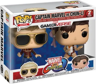 Produktbild von Captain Marvel vs Chun-Li - GamerVerse Capcom - Funko Pop! - Vinyl Figur