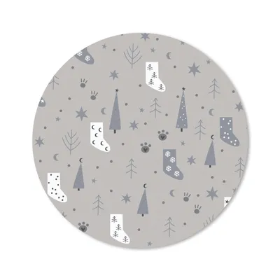 Produktbild von MuchoWow® Mauspad Mousepad Socken - Schnittmuster - Weihnachten 50x50 cm - Mousepads - Maus Mat - Pad - Mausunterlage - Vinyl