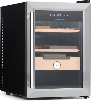 Image de Klarstein El Presidente 37 Cave à cigares 37 l  2 clayettes 1 compartiment bois de cèdre