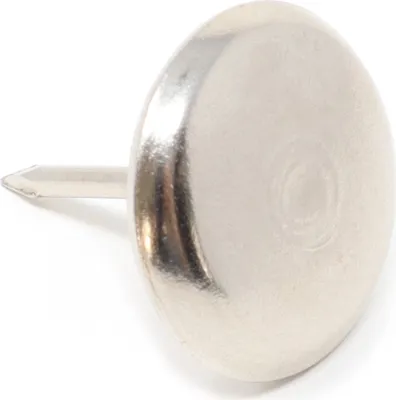 Produktbild von Adsamm® | 4 x Metallgleiter mit Nagel | Ø 25 mm | Silber | rund | Möbelgleiter mit Stift in von Adsamm®