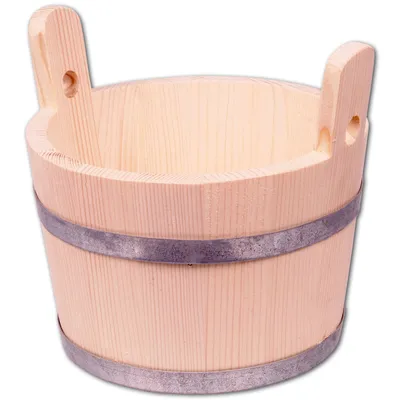 Produktbild von Bottich, trichterförmig, 2 Griffe, 15 Liter aus Holz 41 cm