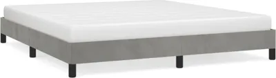 Obrázek produktu pro vidaXL Rám postele bez matrace světle šedý 160x200 cm sametový