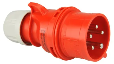 Produktbild von PCE CEE-Stecker 5-polig 16A Phasenwender rot