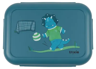 Obrázek produktu pro Krabička na svačinu Trixie s klipy – nerezová krabička na svačinu Mr. Triceratops pro děti