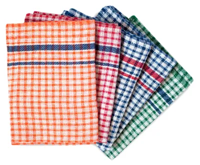 Produktbild von Geschirrtücher 5er Set, 100% Baumwolle, 65x40 cm, Karomuster, 230 g/m²