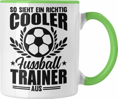 Produktbild von Trendation - Fussballtrainer Tasse Geschenk Bester Fußball-Trainer Geschenkidee für Fussball-Coach (Grün)