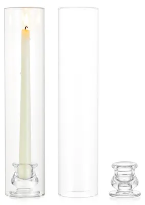 Produktbild von Set von 2 Windlichtern mit Glaszylinder 30,5 cm