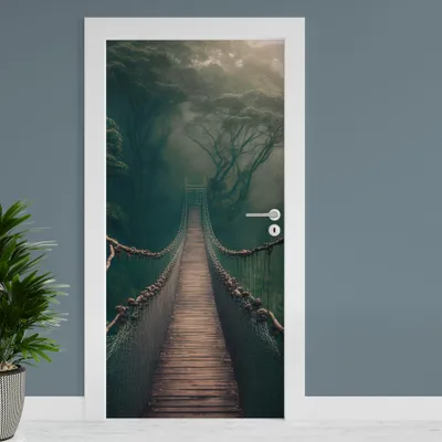Produktbild von Türfolie "Hängebrücke" 90x200cm Türposter Deko Aufkleber Folie Tapete TF01-24